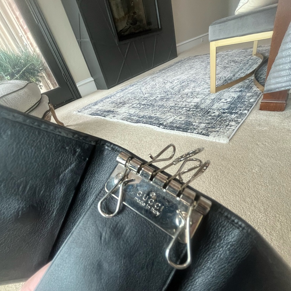 Gucci Black Leather Horsebit Key Card Holder - Picture 6 of 7